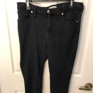 Madewell 9 in high rise black skinny jeans